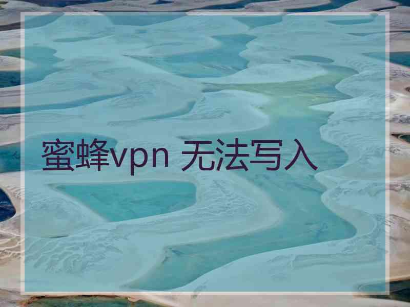 蜜蜂vpn 无法写入