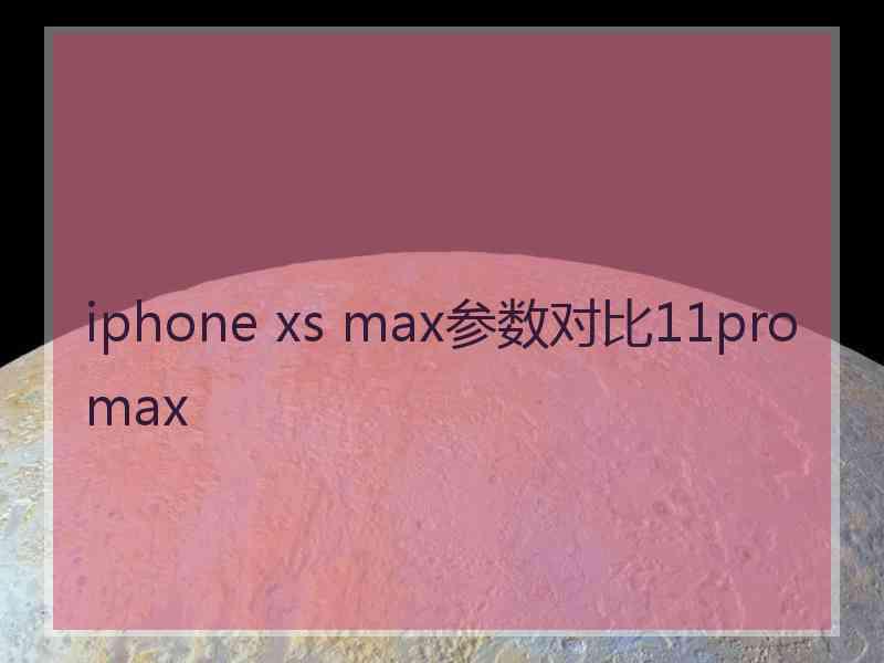 iphone xs max参数对比11promax