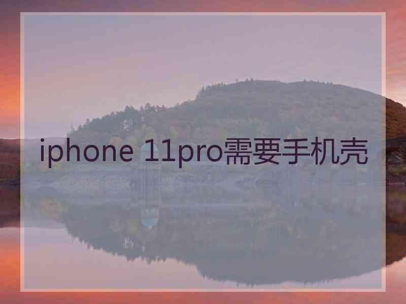 iphone 11pro需要手机壳