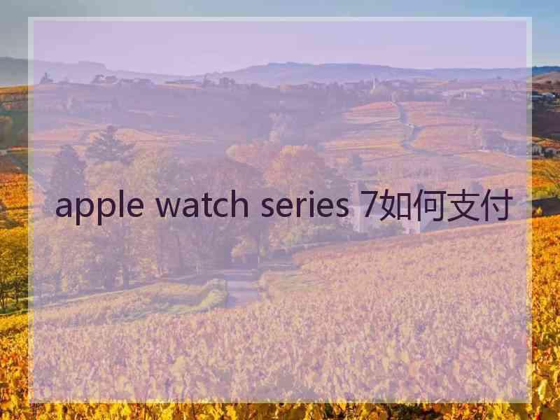 apple watch series 7如何支付