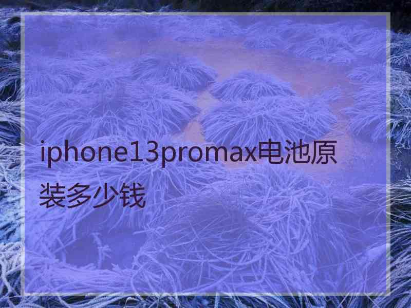 iphone13promax电池原装多少钱