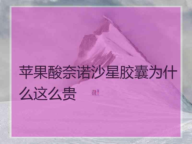 苹果酸奈诺沙星胶囊为什么这么贵