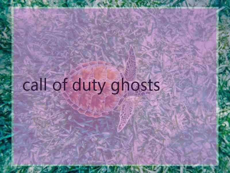 call of duty ghosts