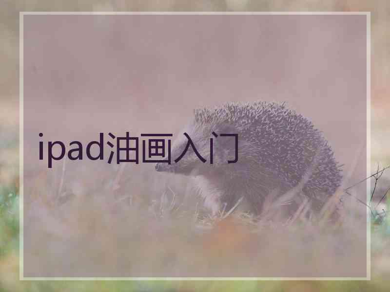 ipad油画入门