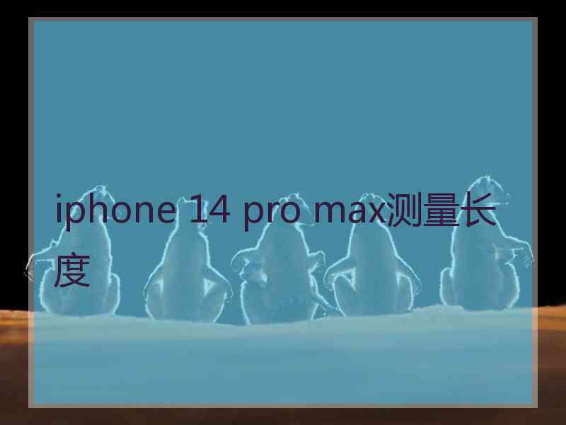 iphone 14 pro max测量长度