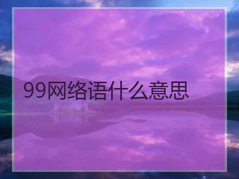 99网络语什么意思