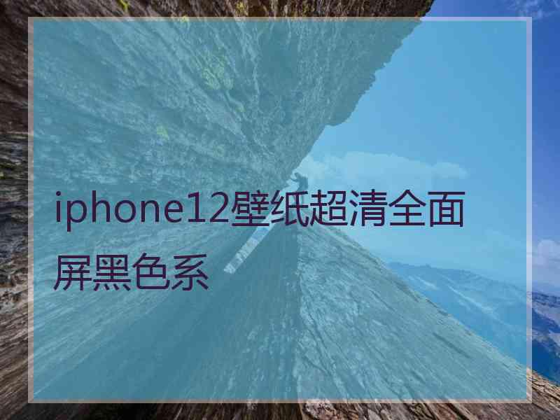 iphone12壁纸超清全面屏黑色系