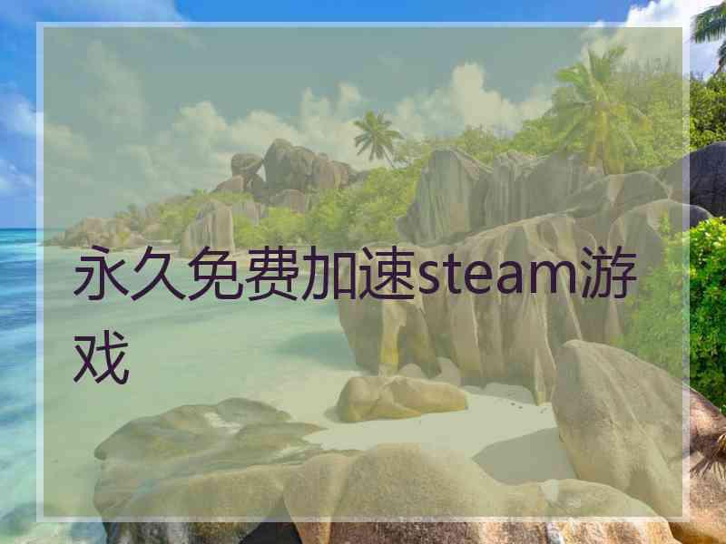 永久免费加速steam游戏