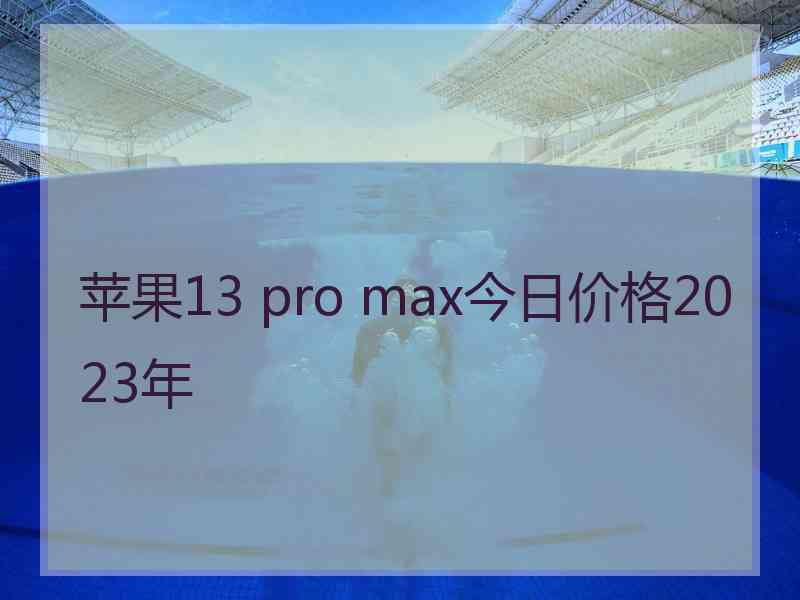 苹果13 pro max今日价格2023年