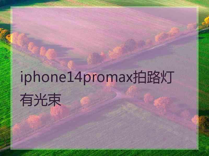 iphone14promax拍路灯有光束