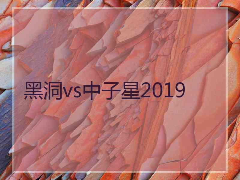 黑洞vs中子星2019