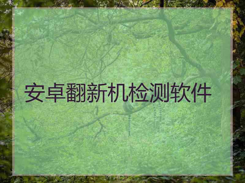 安卓翻新机检测软件