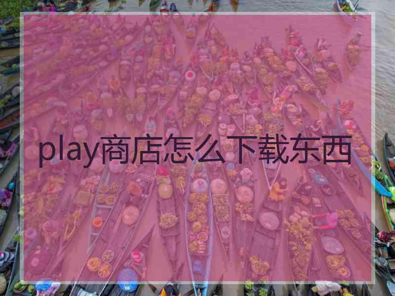 play商店怎么下载东西