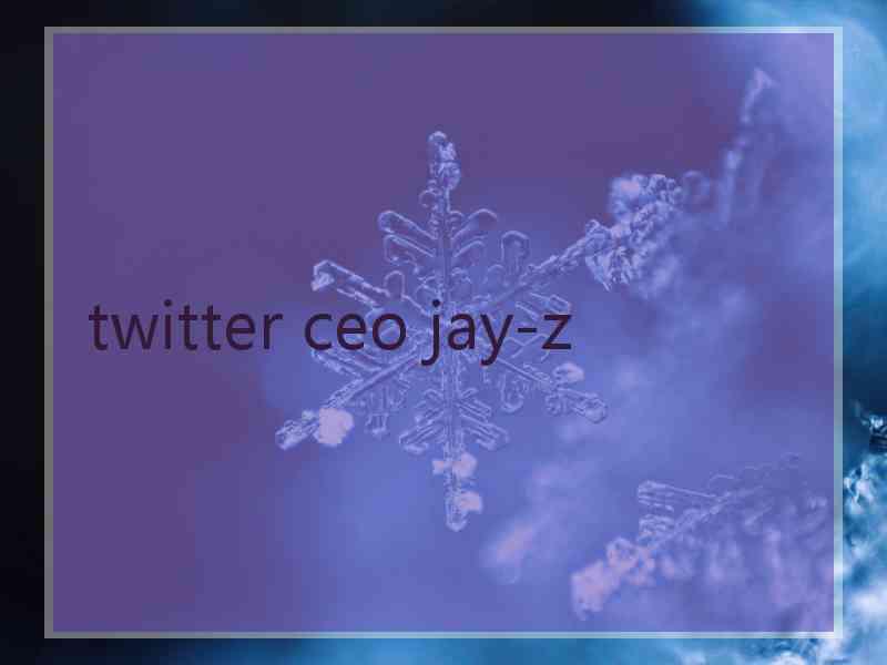 twitter ceo jay-z