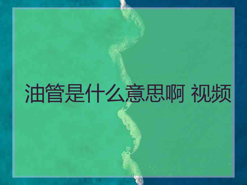 油管是什么意思啊 视频