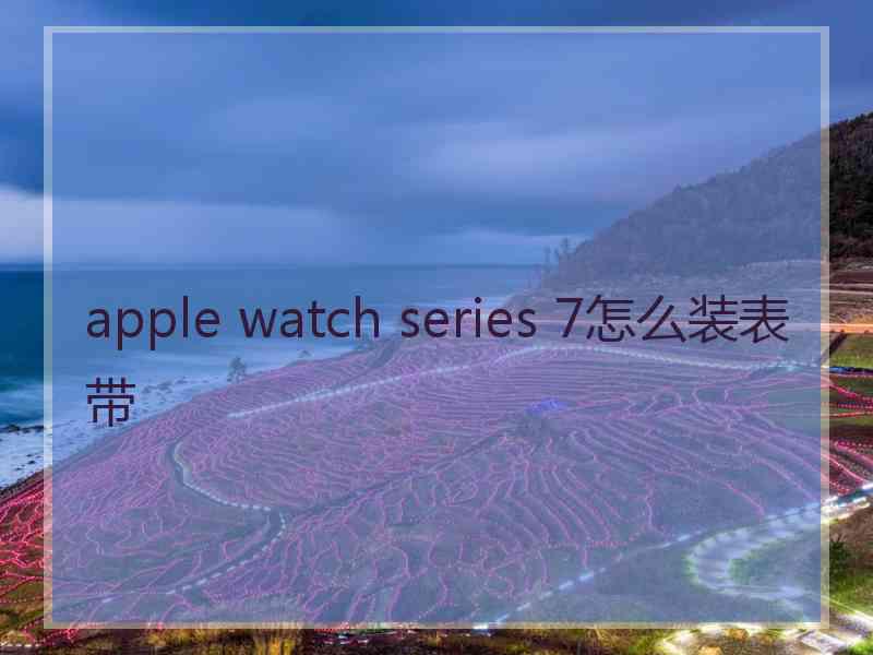 apple watch series 7怎么装表带