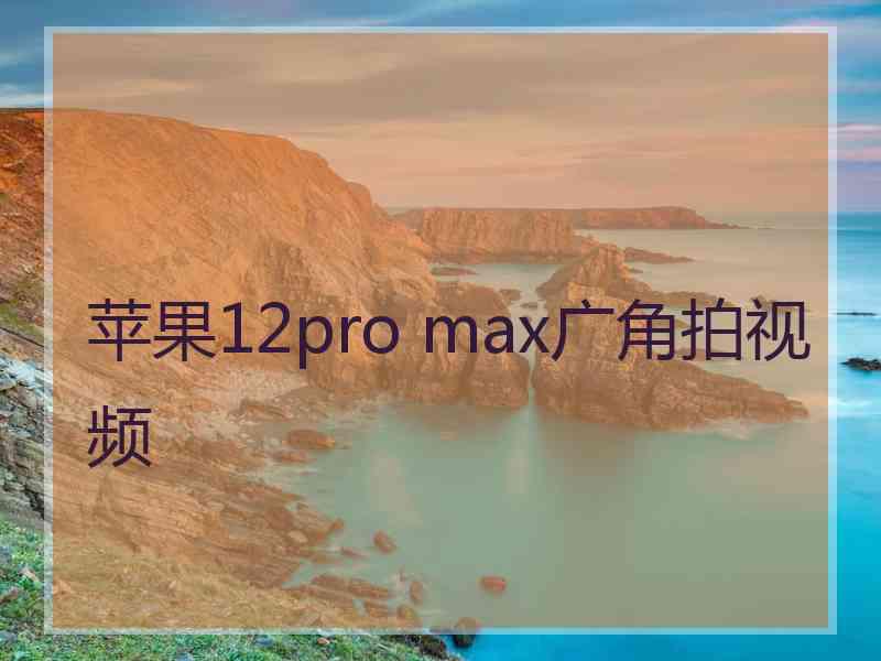 苹果12pro max广角拍视频