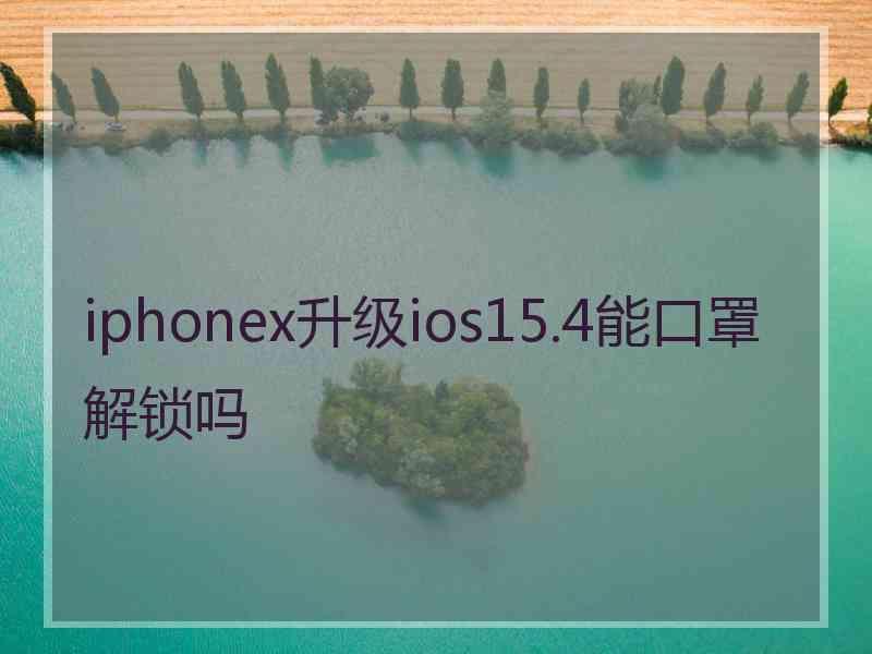 iphonex升级ios15.4能口罩解锁吗