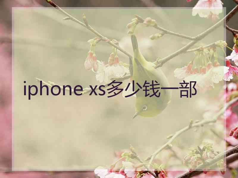 iphone xs多少钱一部