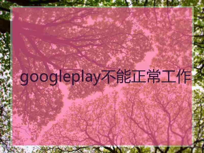 googleplay不能正常工作