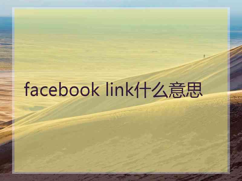 facebook link什么意思