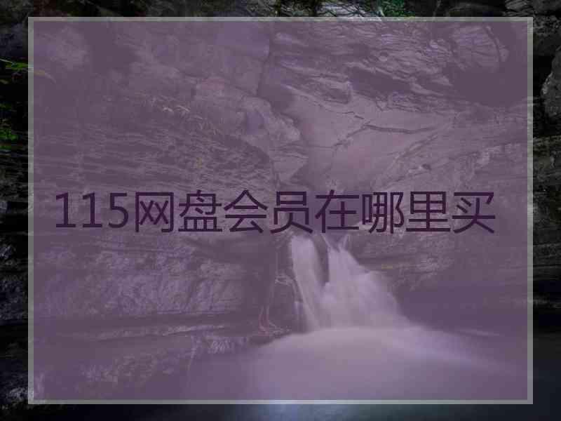 115网盘会员在哪里买