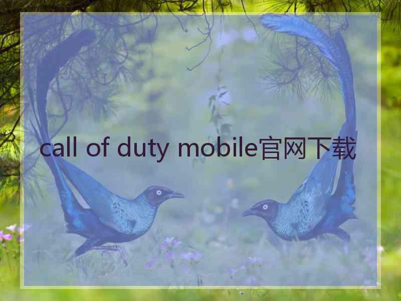 call of duty mobile官网下载