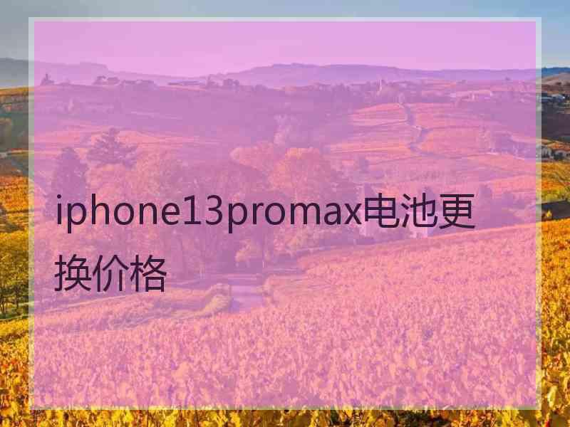 iphone13promax电池更换价格