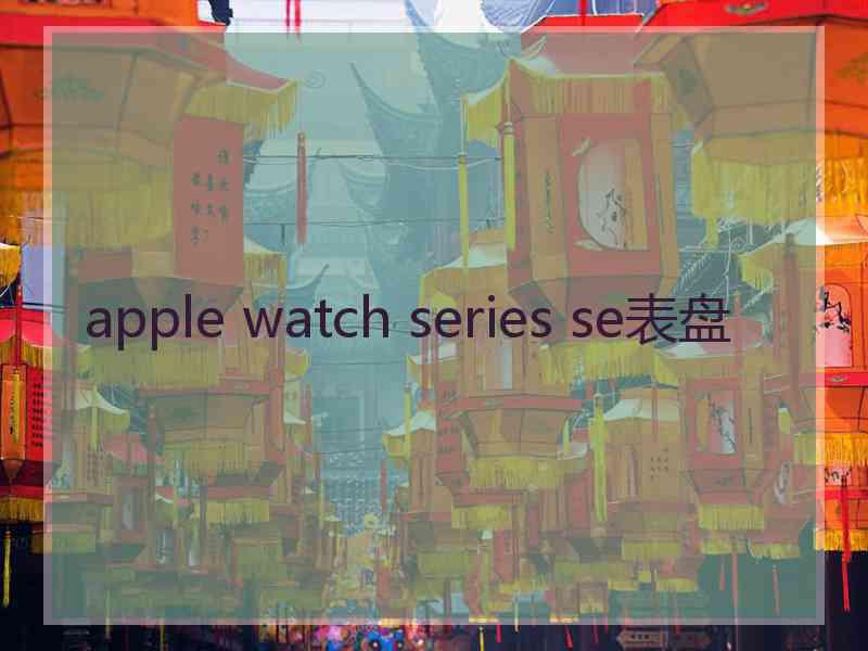 apple watch series se表盘