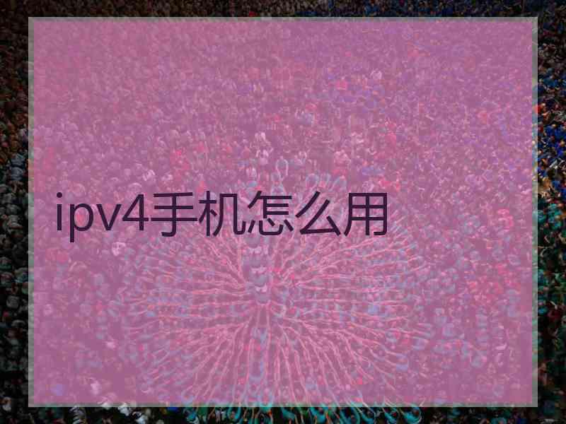 ipv4手机怎么用