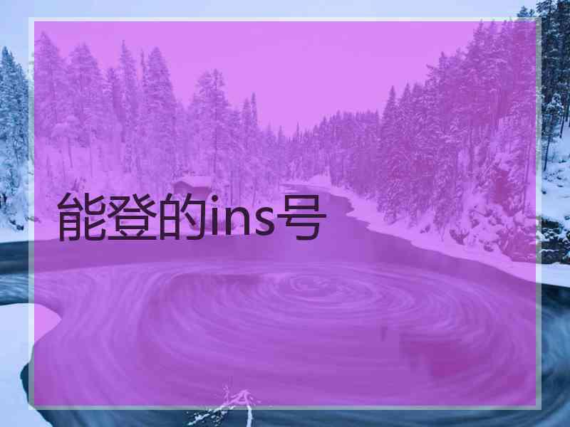 能登的ins号