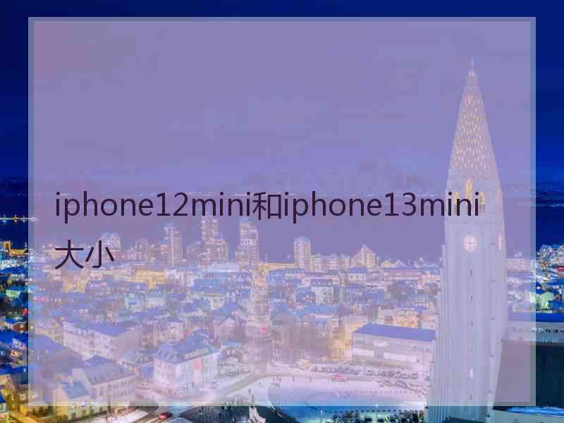 iphone12mini和iphone13mini 大小