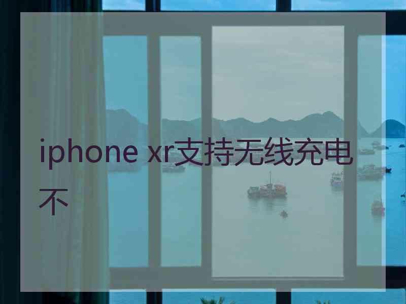 iphone xr支持无线充电不