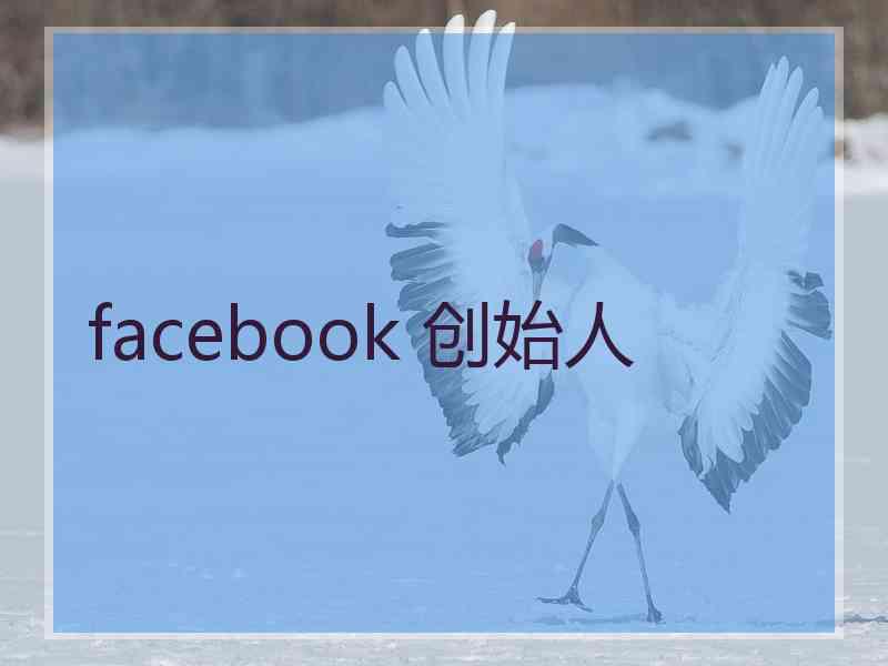 facebook 创始人