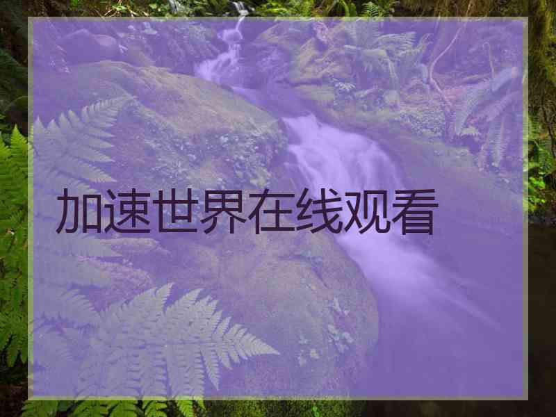 加速世界在线观看