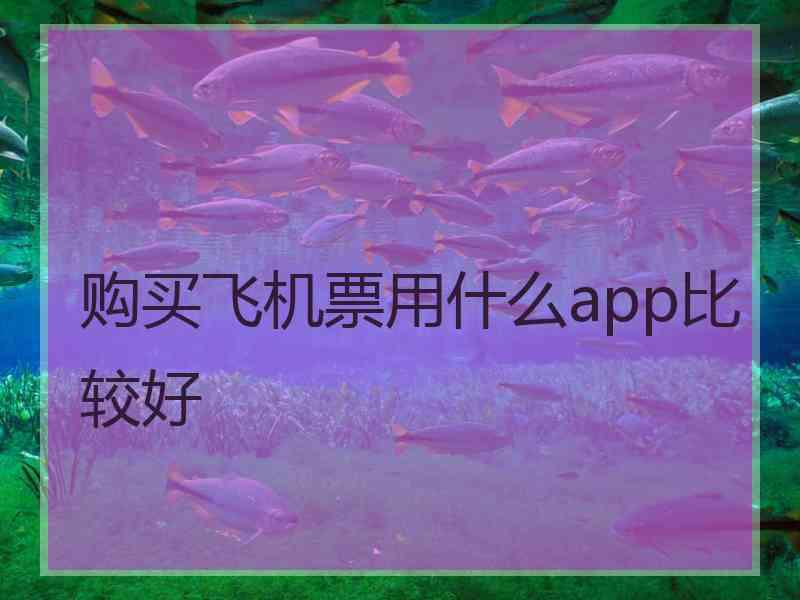 购买飞机票用什么app比较好