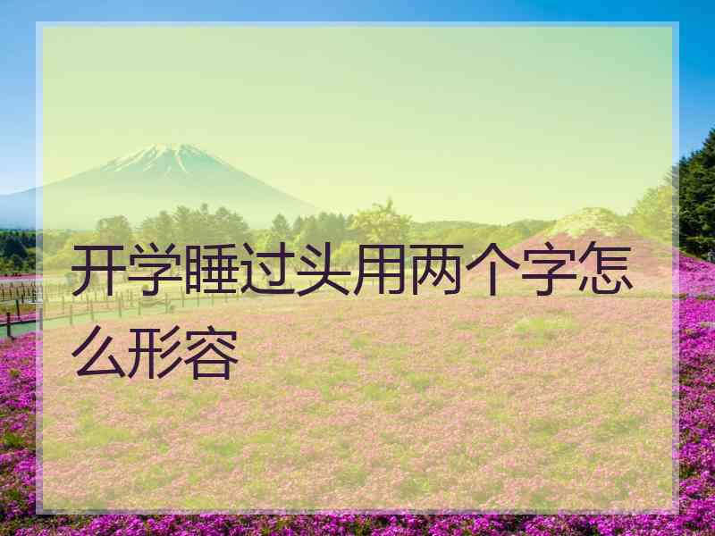 开学睡过头用两个字怎么形容