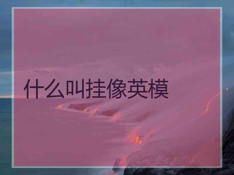 什么叫挂像英模