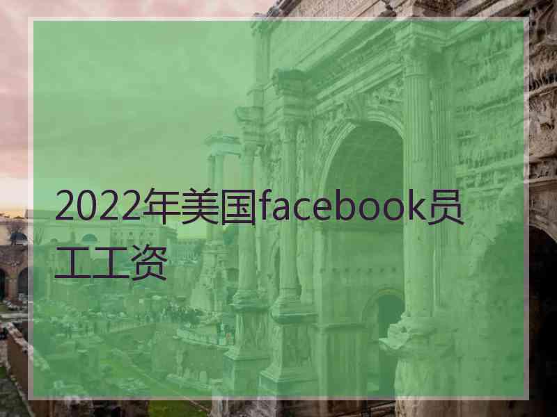 2022年美国facebook员工工资