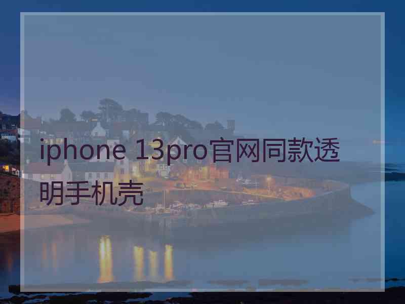 iphone 13pro官网同款透明手机壳