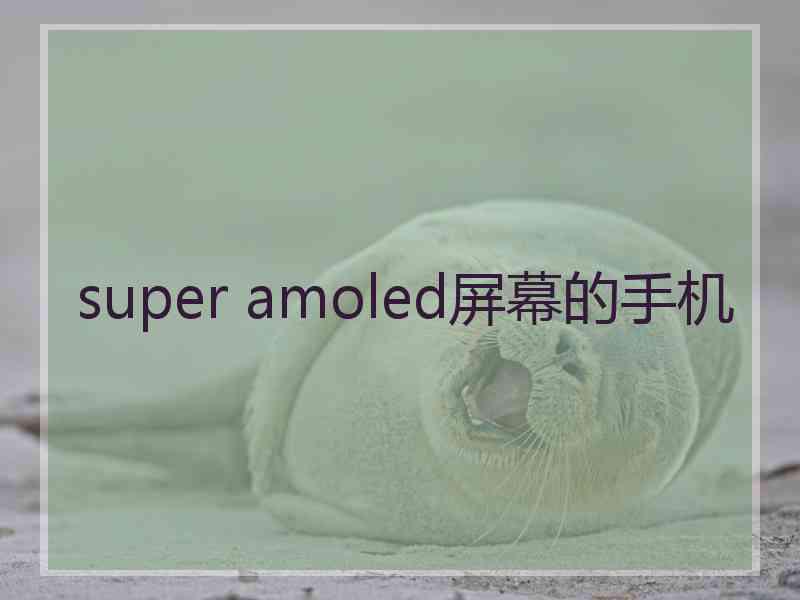 super amoled屏幕的手机