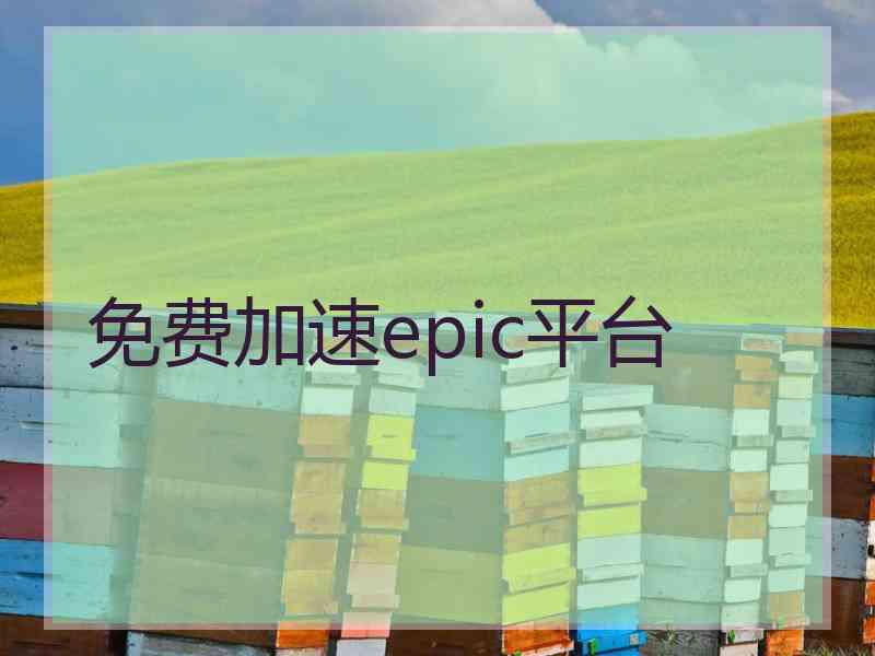 免费加速epic平台