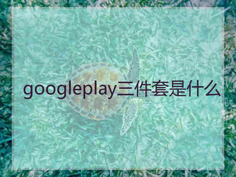 googleplay三件套是什么