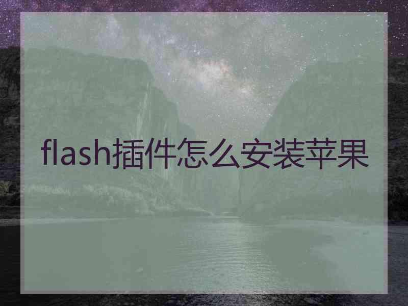 flash插件怎么安装苹果