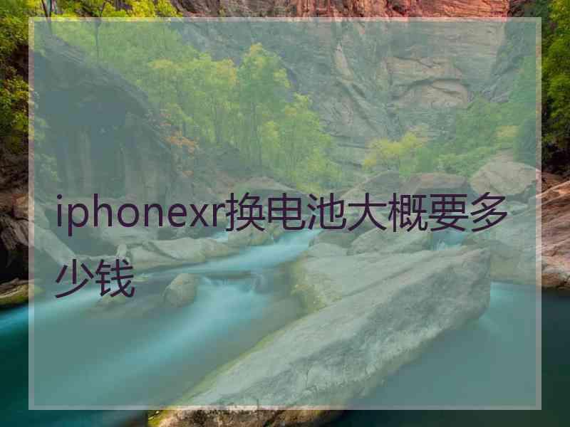 iphonexr换电池大概要多少钱