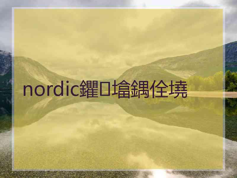 nordic鑺墖鍝佺墝