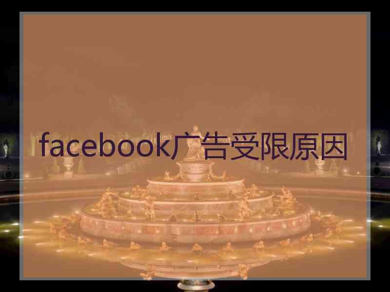 facebook广告受限原因