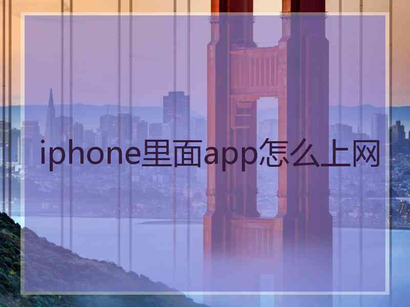 iphone里面app怎么上网