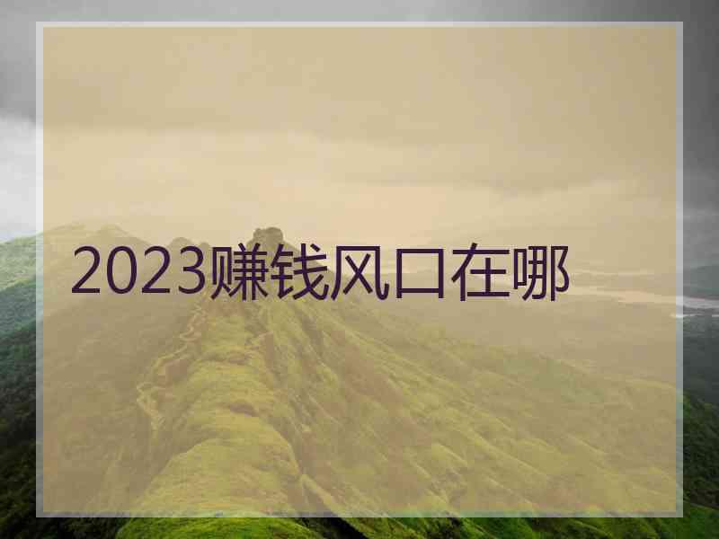 2023赚钱风口在哪